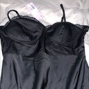 BLACK SATIN DRESS ‼️